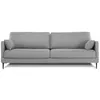 Image de Canapé droit Splendido en tissu gris clair - 3 places