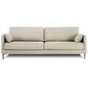 Image de Canape droit MAISON AUBERTIN 3 places en tissu beige 94 x 223 x 85 cm