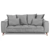Image de Canapé droit Altamo en tissu gris clair - 2 places