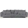 Image de Canape droit MAISON AUBERTIN 4 places en tissu gris 106 x 306 x 92 cm