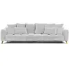 Image de Canapé droit Altamo en tissu gris clair - 4 places
