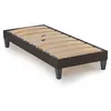 Image de Sommier en kit en kit tissu gris anthracite - 90x200 cm