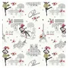 Image de Tissu jacquard tissé Paris CHIC vendu au mètre(...) - Ecru/rouge Ecru