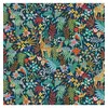 Image de Tissu 100% coton Zanzibar Animaux exotiques vendu au mètre(...) - Petrole Bleu