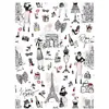 Image de Tissu coton enduit j'aime Paris vendu au mètre(...) - J AIME PARIS BLANC