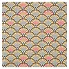 Image de Tissu coton Plumes de Paon vendu au mètre(...) - Moutarde/vert Multicolore