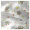 Image de Tissu double gaze enfant éléphants vendu au mètre(...) - PADAOBLANC