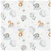 Image de Tissu coton enfant numérique animaux dormeurs vendu au mètre(...) - 0001 Blanc