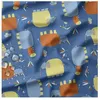 Image de Tissu imperméable enfant sur fond bleu vendu au mètre(...) - 5,5 Bleu