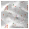 Image de Tissu enfant coton double gaze château fort vendu au mètre(...) - 0001 Blanc