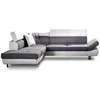 Image de Lisbona - Canapé d'angle convertible - 5 places - Gauche - Blanc / Gris