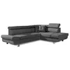 Image de Lisbona - Canapé d'angle convertible - 5 places - Droit - Gris foncé