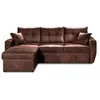 Image de Canape droit fixe BEST MOBILIER astoria 4 places en coton marron avec coffre