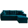 Image de Astoria - canapé d'angle réversible - convertible avec coffre - style contemporain- 4 places - Bleu canard