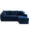 Image de Astoria - canapé d'angle réversible - convertible avec coffre - style contemporain- 4 places - Bleu marine