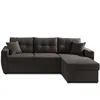 Image de Canape angle fixe BEST MOBILIER 4 places en polyester gris 146 x 226 x 85 cm