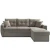 Image de Astoria - canapé d'angle réversible - convertible avec coffre - style contemporain- 4 places - Gris clair