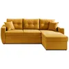 Image de Canape angle fixe BEST MOBILIER 4 places en polyester jaune 146 x 226 x 85 cm