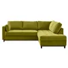 Image de Canape angle fixe LISA DESIGN 5 places en polyester vert 230 x 230 x 85 cm