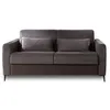 Image de Owen - canapé 3 places convertible express couchage quotidien 140 cm matelas 12 cm en velours - Gris foncé