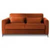 Image de Canape droit LISA DESIGN 3 places en polyester rouge 195 x 195 x 88 cm