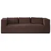 Image de Canape angle fixe LISA DESIGN 3 places en polyester marron 230 x 230 x 67 cm