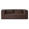 Image de Canape angle fixe LISA DESIGN 2 places en polyester marron 196 x 196 x 67 cm