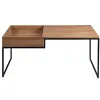 Image de Tim - table basse - effet bois et métal noir - 105 cm - style industriel - Bois