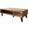 Image de Lord - table basse - effet bois et noir - 110 cm - style industriel - Bois / Gris