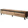 Image de Lord - meuble TV - effet bois et noir - 185 cm - style industriel - Bois