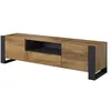 Image de Willow - meuble TV - effet bois et gris - 180 cm - style industriel - Bois / Gris