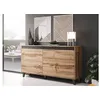 Image de Lord - buffet bas - bois et noir - 138 cm - style industriel couleur - bois