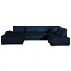 Image de Canape droit fixe LISA DESIGN vermont 7 places en velours bleunuit