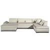 Image de Vermont - canapé panoramique d'angle droit - 7 places - XXL - en velours - Beige