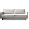Image de Canape droit LISA DESIGN 3 places en velours gris 215 x 215 x 90 cm