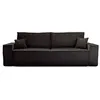 Image de Dellia - canapé 3 places convertible - avec coffre - en velours côtelé - style contemporain - Gris Anthracite