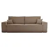 Image de Canape droit BEST MOBILIER 3 places en polyester marron 249 x 249 x 86 cm