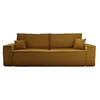 Image de Canape droit BEST MOBILIER 3 places en polyester jaune 249 x 249 x 86 cm