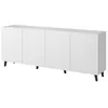 Image de Sanna - buffet bas - 4 portes - 200 cm - Noir / Blanc
