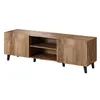 Image de Come - meuble TV - effet bois - 2 portes et 2 niches - 150 cm - Bois