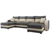 Image de Canape angle fixe BEST MOBILIER 7 places en polyester gris 129 x 313 x 80 cm