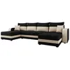 Image de Canape angle fixe BEST MOBILIER 7 places en polyester noir 127 x 313 x 80 cm