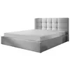 Image de Mael - lit coffre - 160x200 - en tissu - sommier inclus - Gris clair