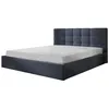 Image de Lit coffre best mobilier 190 x 213 x 106 cm en ardoise sommier a lattes pour 2 personnes de couleur gris