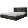 Image de Mael - lit coffre king size - 180x200 - en tissu - sommier inclus - Gris Anthracite