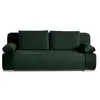 Image de Canape droit BEST MOBILIER 3 places en velours vert 200 x 200 x 77 cm
