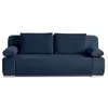 Image de Canape droit BEST MOBILIER 3 places en velours bleu 200 x 200 x 77 cm