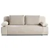 Image de Canape droit BEST MOBILIER 3 places en velours beige 200 x 200 x 77 cm