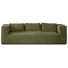 Image de Canape angle fixe LISA DESIGN 3 places en polyester vert 230 x 230 x 67 cm