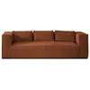 Image de Canape angle fixe LISA DESIGN 3 places en polyester rouge 230 x 230 x 67 cm